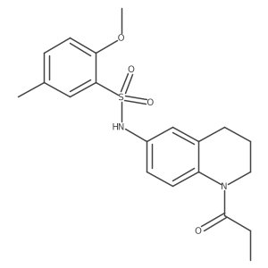 2-methoxy-5-methyl-N-(1-propanoyl-1,2,3,4-tetrahydroquinolin-6-yl)benzene-1-sulfonamide Structure