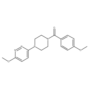 (4-Methoxyphenyl)(4-(6-methoxypyridazin-3-yl)piperazin-1-yl)methanone Structure