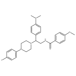 N-{2-[4-(dimethylamino)phenyl]-2-[4-(4-fluorophenyl)piperazin-1-yl]ethyl}-4-methoxybenzamide Structure