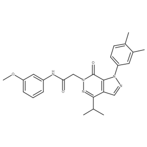2-(1-(3,4-dimethylphenyl)-4-isopropyl-7-oxo-1H-pyrazolo[3,4-d]pyridazin-6(7H)-yl)-N-(3-methoxyphenyl)acetamide结构式