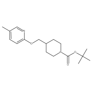 tert-Butyl 4-(((5-methylpyridin-2-yl)oxy)methyl)piperidine-1-carboxylate Structure
