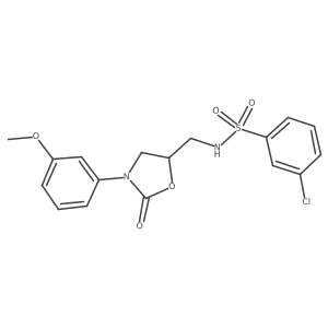 3-chloro-N-((3-(3-methoxyphenyl)-2-oxooxazolidin-5-yl)methyl)benzenesulfonamide Structure