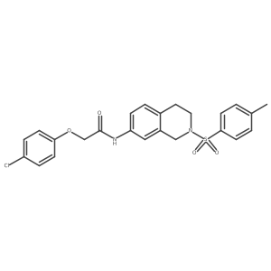 2-(4-chlorophenoxy)-N-(2-tosyl-1,2,3,4-tetrahydroisoquinolin-7-yl)acetamide Structure