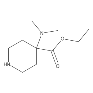 Ethyl 4-(dimethylamino)piperidine-4-carboxylate结构式