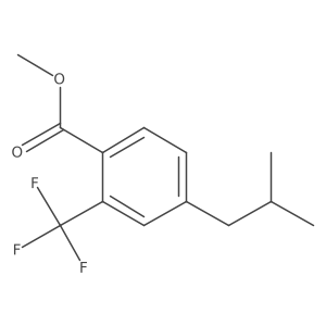 4-Isobutyl-2-trifluoromethylbenzoic acid methyl ester Structure