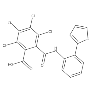 2,3,4,5-Tetrachloro-6-{[2-(2-furyl)phenyl]carbamoyl}benzoic acid结构式