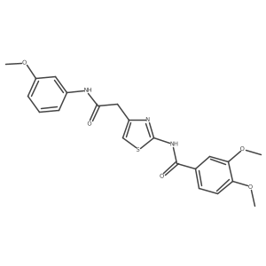 3,4-dimethoxy-N-(4-(2-((3-methoxyphenyl)amino)-2-oxoethyl)thiazol-2-yl)benzamide Structure