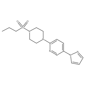 3-(4-(propylsulfonyl)piperazin-1-yl)-6-(1H-pyrazol-1-yl)pyridazine Structure