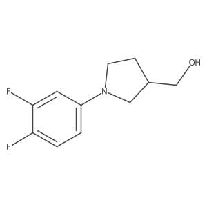 1-(3,4-Difluorophenyl)-3-pyrrolidinemethanol Structure