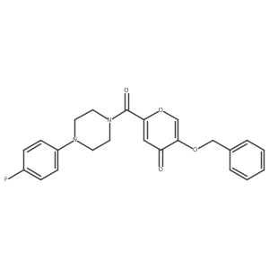 5-(benzyloxy)-2-(4-(4-fluorophenyl)piperazine-1-carbonyl)-4H-pyran-4-one Structure