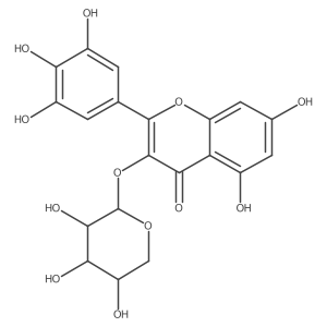 myricetin-3-O-beta-D-xylopyranoside Structure