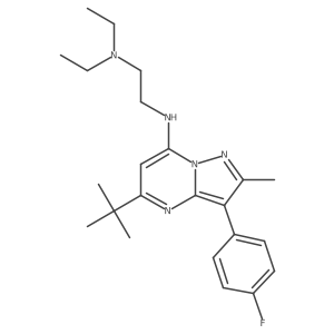 N'-[5-tert-butyl-3-(4-fluorophenyl)-2-methylpyrazolo[1,5-a]pyrimidin-7-yl]-N,N-diethylethane-1,2-diamine Structure