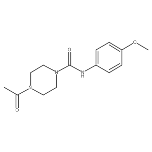 4-acetyl-N-(4-methoxyphenyl)-1-piperazinecarboxamide结构式