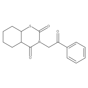 3-Phenacyl-4a,5,6,7,8,8a-hexahydrobenzo[e][1,3]thiazine-2,4-dione结构式
