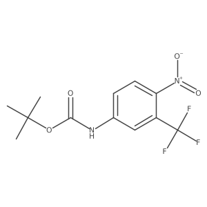 Tert-butyl (4-nitro-3-trifluoromethylphenyl)carbamate结构式