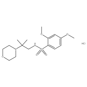 2,4-Dimethoxy-N-(2-methyl-2-morpholinopropyl)benzenesulfonamide hydrochloride Structure