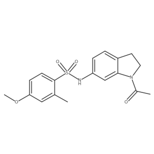 N-(1-acetyl-2,3-dihydro-1H-indol-6-yl)-4-methoxy-2-methylbenzene-1-sulfonamide Structure