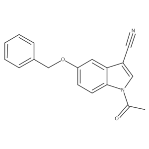 1-Acetyl-5-(benzyloxy)-1H-indole-3-carbonitrile结构式