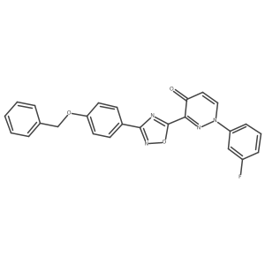 3-(3-(4-(benzyloxy)phenyl)-1,2,4-oxadiazol-5-yl)-1-(3-fluorophenyl)pyridazin-4(1H)-one结构式