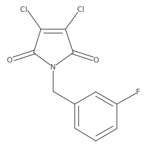3,4-Dichloro-1-[(3-fluorophenyl)methyl]-1H-pyrrole-2,5-dione结构式