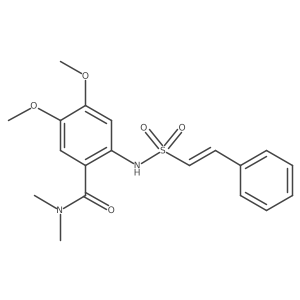4,5-dimethoxy-N,N-dimethyl-2-(2-phenylethenesulfonamido)benzamide Structure