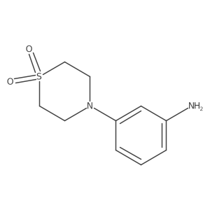 4-(3-Aminophenyl)-1lambda6-thiomorpholine-1,1-dione Structure
