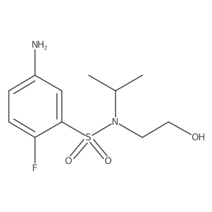 5-Amino-2-fluoro-N-(2-hydroxyethyl)-N-(1-methylethyl)benzenesulfonamide结构式