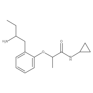 2-[2-(2-aminobutyl)phenoxy]-N-cyclopropylpropanamide结构式