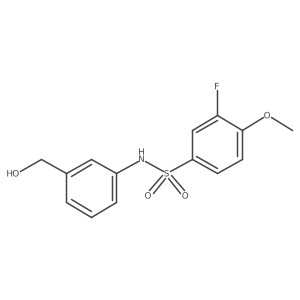 3-fluoro-N-[3-(hydroxymethyl)phenyl]-4-methoxybenzene-1-sulfonamide Structure