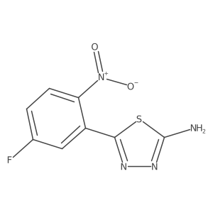 2-Amino-5-(5-fluoro-2-nitrophenyl)-1,3,4-thiadiazole Structure