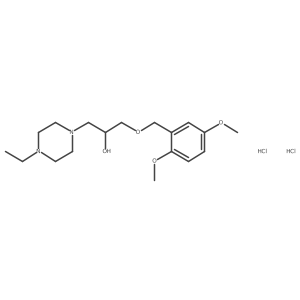 1-((2,5-Dimethoxybenzyl)oxy)-3-(4-ethylpiperazin-1-yl)propan-2-ol dihydrochloride Structure