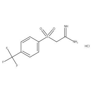 2-(4-Trifluoromethylbenzenesulfonyl)acetamidine hydrochloride结构式