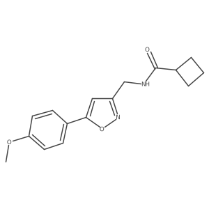 N-((5-(4-methoxyphenyl)isoxazol-3-yl)methyl)cyclobutanecarboxamide Structure