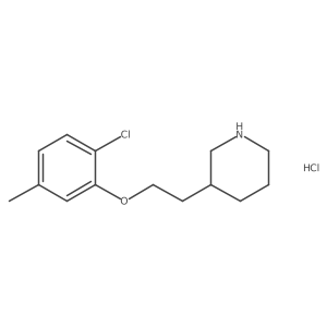 3-[2-(2-Chloro-5-methylphenoxy)ethyl]piperidine hydrochloride结构式