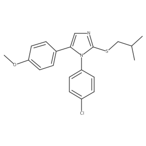 1-(4-chlorophenyl)-2-(isobutylthio)-5-(4-methoxyphenyl)-1H-imidazole Structure