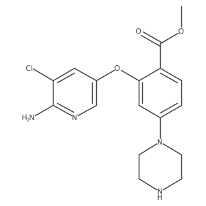 Methyl 2-(6-amino-5-chloropyridin-3-yloxy)-4-(piperazin-1-yl)benzoate Structure