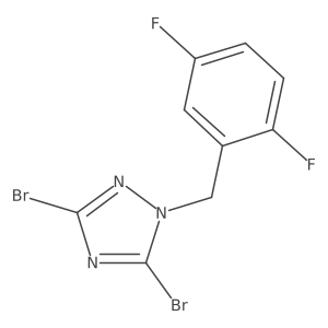 3,5-Dibromo-1-[(2,5-difluorophenyl)methyl]-1H-1,2,4-triazole Structure