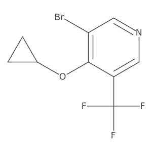 3-Bromo-4-cyclopropoxy-5-(trifluoromethyl)pyridine Structure