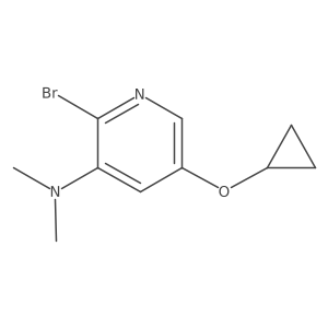2-Bromo-5-cyclopropoxy-N,N-dimethylpyridin-3-amine结构式