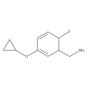 (3-Cyclopropoxy-6-fluorocyclohexa-2,4-dienyl)methanamine结构式