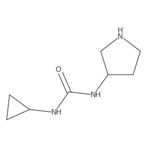 1-cyclopropyl-3-pyrrolidin-3-yl-urea Structure