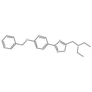 N-((3-(4-(benzyloxy)phenyl)-1,2,4-oxadiazol-5-yl)methyl)-N-ethylethanamine结构式