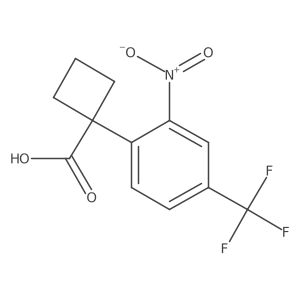 1-[2-Nitro-4-(trifluoromethyl)phenyl]cyclobutane-1-carboxylic acid Structure