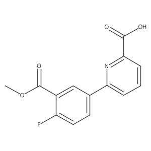 6-(4-Fluoro-3-methoxycarbonylphenyl)picolinic acid结构式
