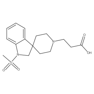 3-(1-(Methylsulfonyl)spiro[indoline-3,4'-piperidin]-1'-yl)propanoic acid结构式
