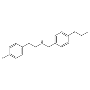 5-Pyrimidinemethanamine, 2-(ethylthio)-N-[2-(4-fluorophenyl)ethyl]- Structure