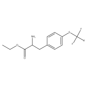 Ethyl 2-amino-3-{4-[(trifluoromethyl)sulfanyl]phenyl}propanoate结构式