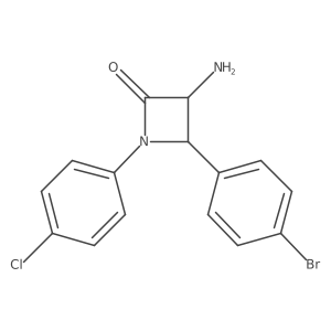 3-Amino-4-(4-bromophenyl)-1-(4-chlorophenyl)azetidin-2-one结构式