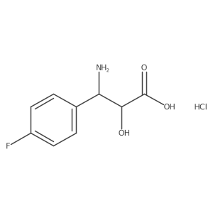 (2R,3S)-3-Amino-3-(4-fluorophenyl)-2-hydroxypropanoic acid hydrochloride Structure