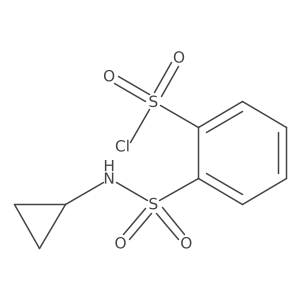 2-(Cyclopropylsulfamoyl)benzene-1-sulfonyl chloride Structure